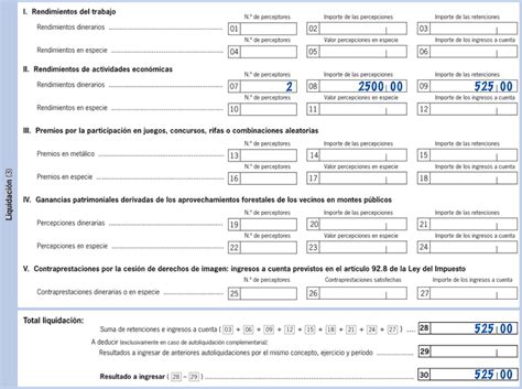 Instrucciones para rellenar el modelo 111 de retenciones e ingresos a cuenta - Quaderno