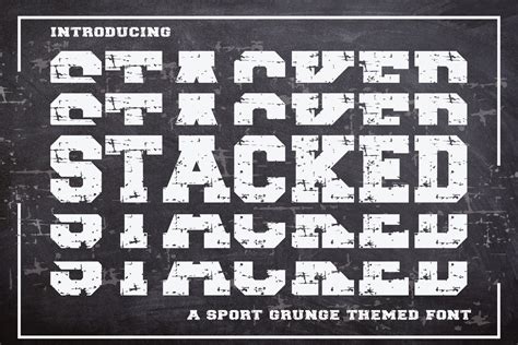 Stacked Font by KtwoP · Creative Fabrica