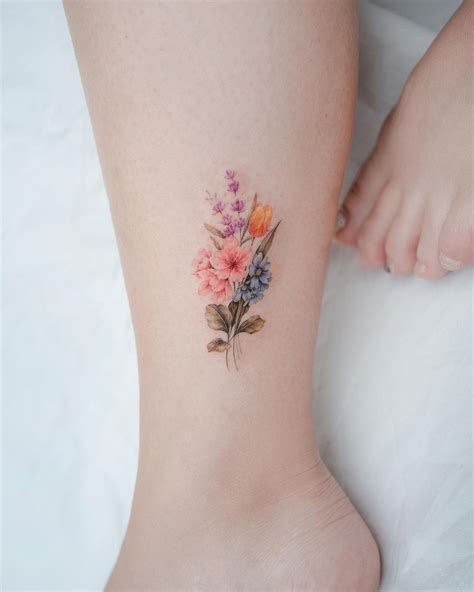 Birth Flower Tattoo Small - Image to u