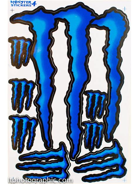 Autocollant Monster Energy Bleu ~ See More On Camijou