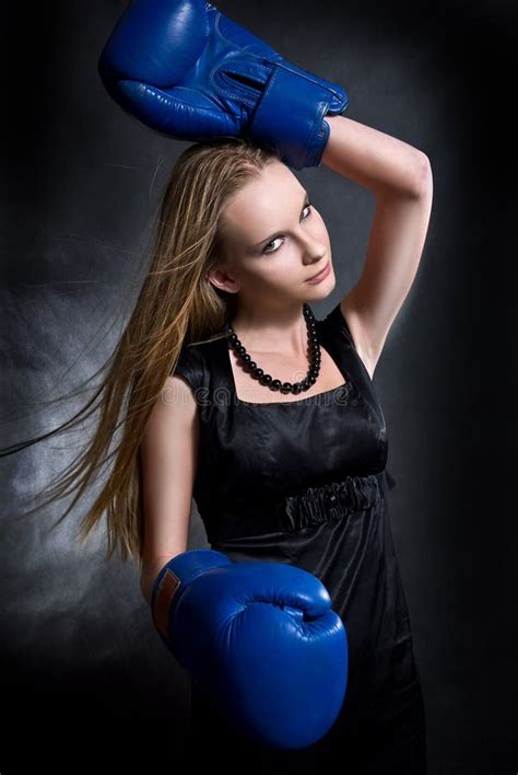 Fashion Girl In Boxing Gloves Stock Image - Image: 7861277