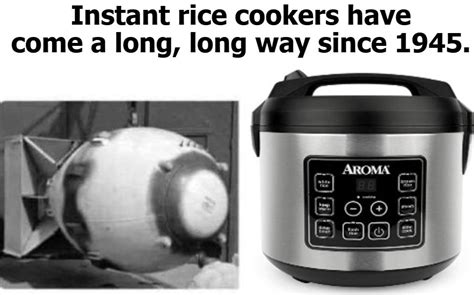 Instant rice cookers have come a long, long way since 1945. - Imgflip