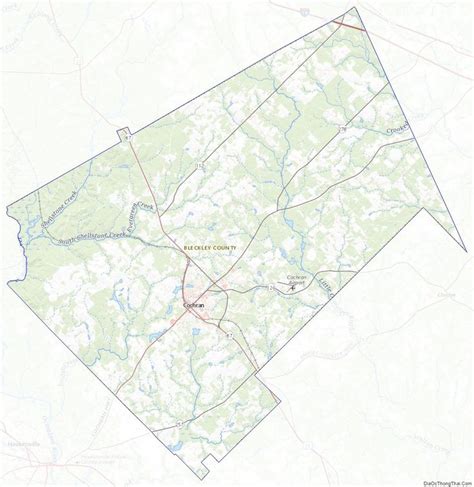 Topographic map of Bleckley County, Georgia | Map, Topographic map, Georgia