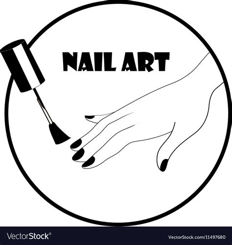 Nail art logo Royalty Free Vector Image - VectorStock