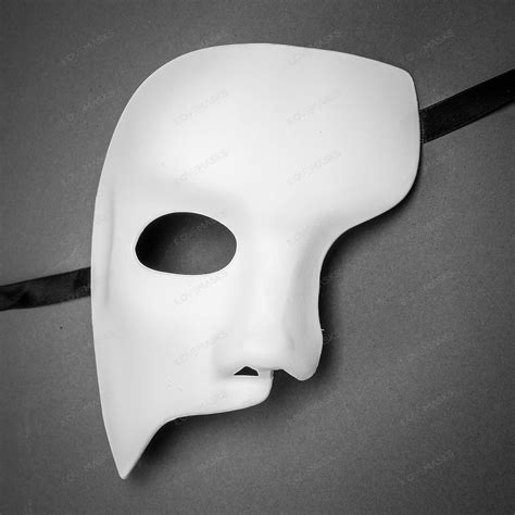 White Classic Phantom of the Opera Half Face Mask Masquerade