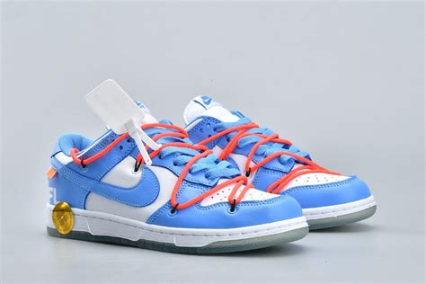 Off-White x Futura x Nike Dunk Low OW UNC Blue White - FavSole.com