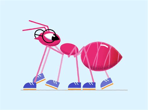 Ant walk cycle by Chen Libman on Dribbble | Cool animated gifs, Cute love gif, Ants