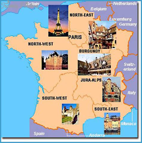 France Map Tourist Attractions - TravelsFinders.Com