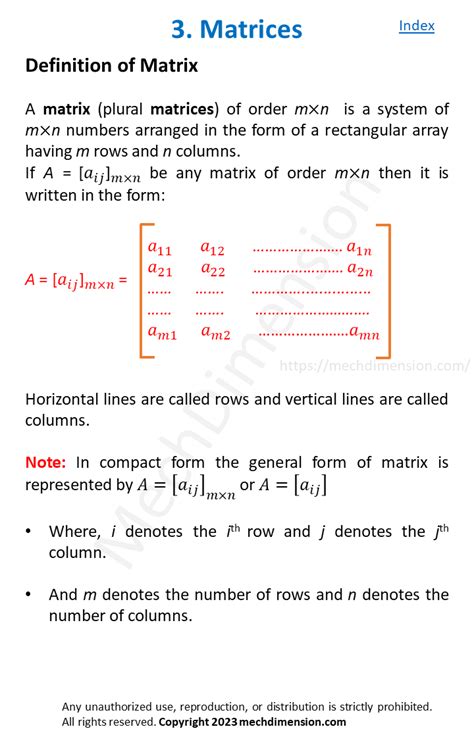 Linear Algebra - Matrices - eBook - MechDimension