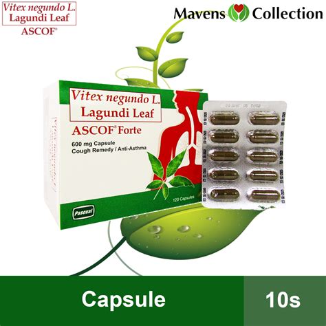 Ascof Lagundi Forte 600mg Capsule - 10s by Mavens Collection | Lazada PH