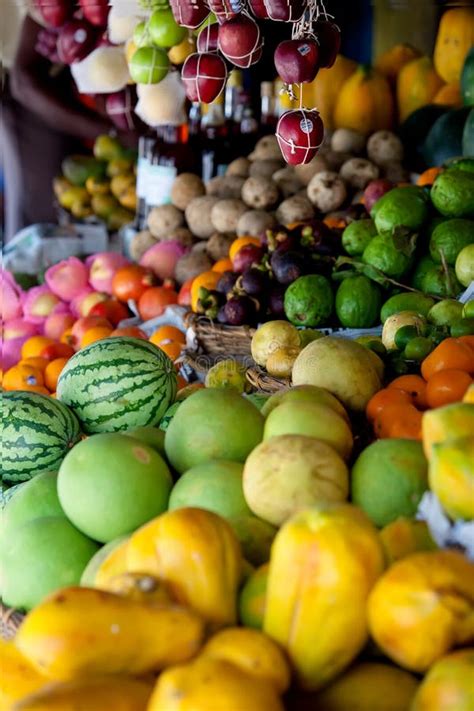 Various Fruits at Local Market in Sri Lanka Stock Image - Image of ...