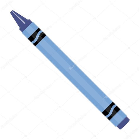 Blue wax crayon — Stock Vector © viktorijareut #92453718