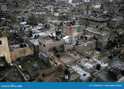 General View of Palestinian Homes and Buildings in the Rafah Refugee ...