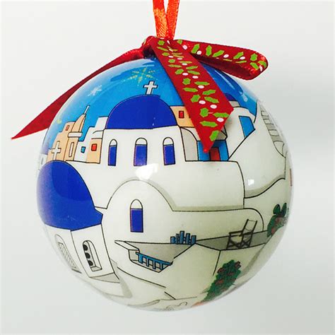 Christmas tree ornament ball - 007 Santorini - Shop at Santorini.net E-shop