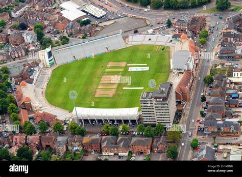 Aerial image of Trent Bridge Cricket Ground, Nottinghamshire England UK ...