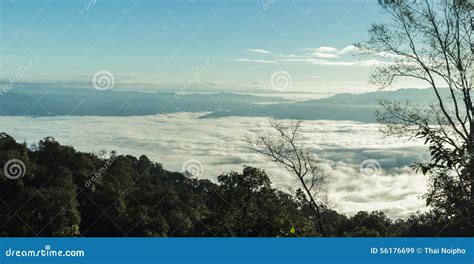 Morning Mist Mountains during Sunrise ,Chiang Mai , Thailand Stock Image - Image of chiang ...