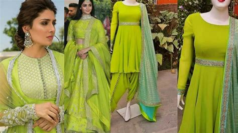 Parrot Green Gown | Parrot Green Lehenga Combination | Latest Designer ...