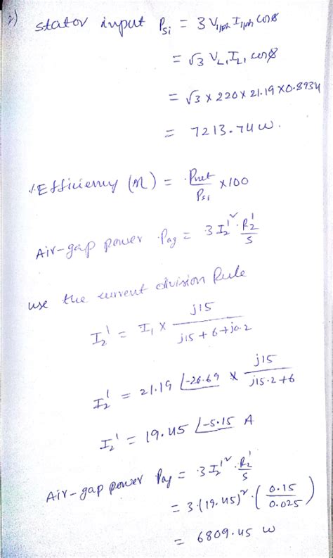 Problem 3: Induction Motor Analysis [30 points] The parameters of the per phase equivalent ...