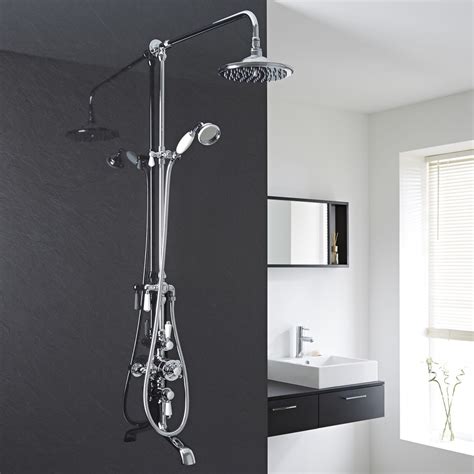 Traditional Thermostatic Shower System with Grand Riser & Tub Spout