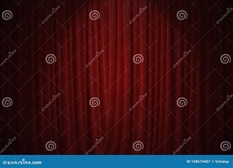 Red Curtains in Theatre Background. 3D Rendered Illustration Stock ...