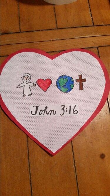 John 3:16 Bible Valentine Craft by Let | Sunday school crafts for kids, Sunday school crafts ...