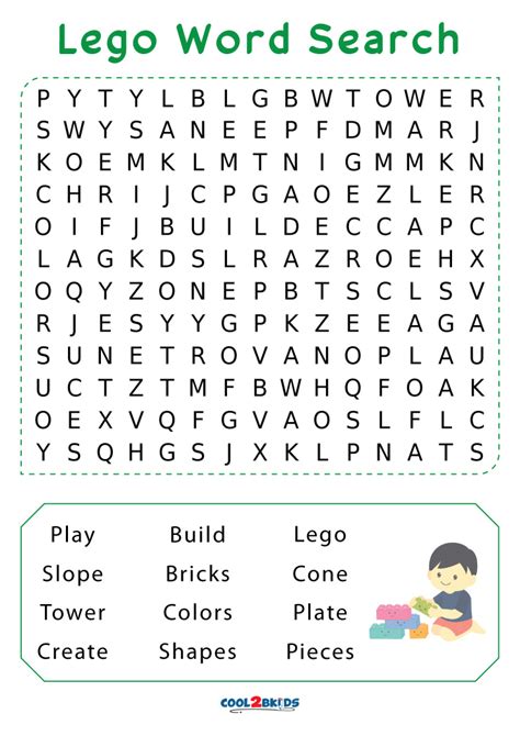 Lego Word Search Printable