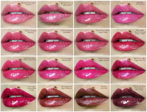 Lipgloss Swatches (16 shades) - Plums and Berries and Everything in ...