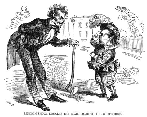 Presidential Campaign 1860 Nan American Cartoon Published 1860 In New York Showing Abraham ...