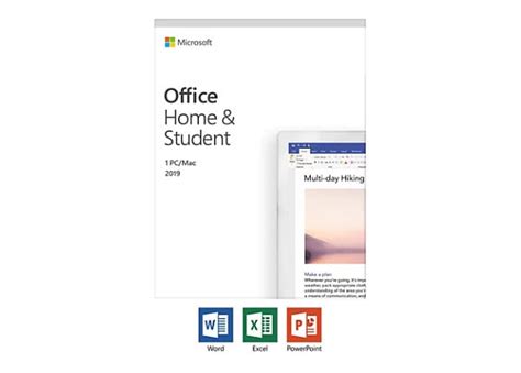 Microsoft Office Home and Student 2019 - box pack - 1 PC/Mac - 79G ...