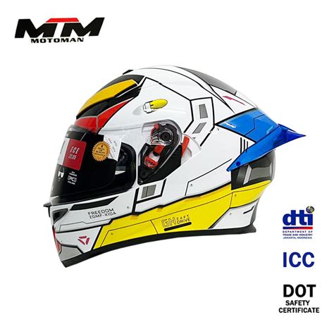 MTM MOTOMAN Motorcycle Full Face Helmet Open Face DUAL VISOR Helmets 888-3 | Shopee Philippines