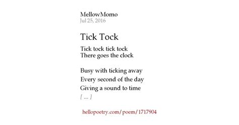 Tick Tock by MellowMomo - Hello Poetry