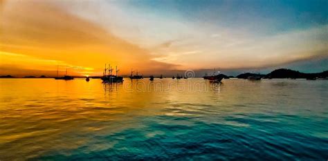 Beautiful Sunset in Labuan Bajo, Lombok, West Nusa Tenggara, Indonesia ...