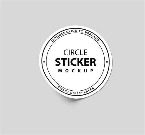 Free Circle Sticker Mockup PSD Template - Mockup Den