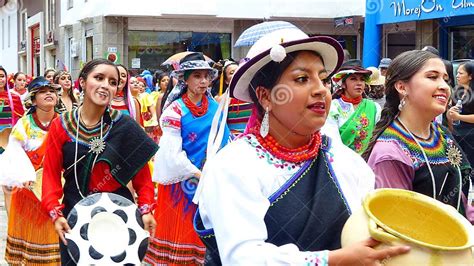 Folk Dancers Represent Variety of Ecuadorian Culture Editorial Stock Photo - Image of music ...