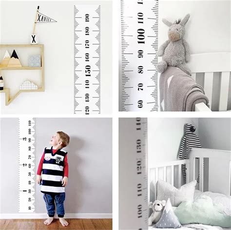 Children Kids Growth Chart Height Ruler Wall Sticker Ruler Growth Chart ...