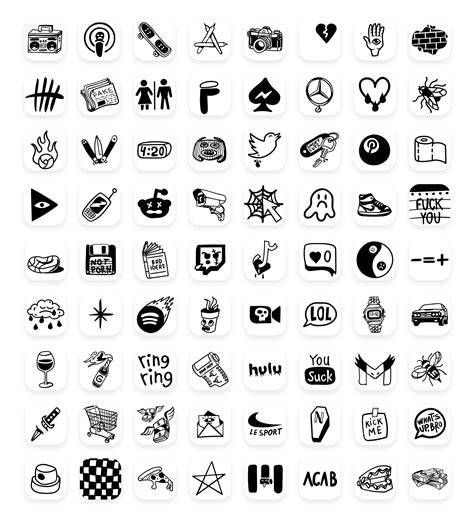 Black and white app icons - kumproduction