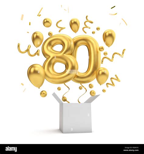 Balloon number 80 Cut Out Stock Images & Pictures - Alamy