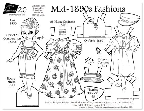 Fashion History With An 1890s Paper Doll Printable - vrogue.co