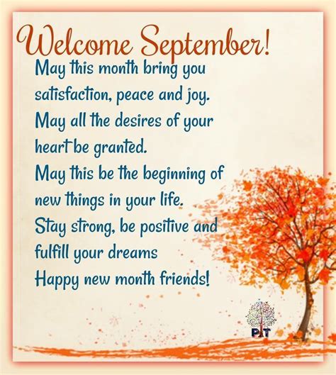 Welcome September With Satisfaction, Peace And Joy quotes month ...