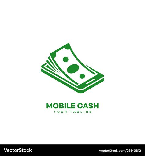 Mobile cash logo Royalty Free Vector Image - VectorStock