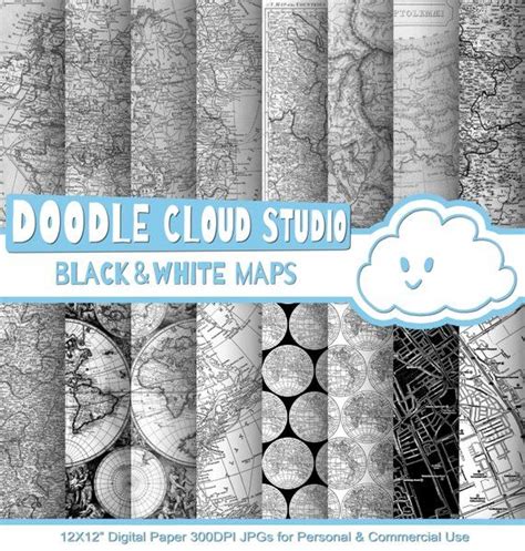 Black and White Maps Digital Paper Vintage Old World Map - Etsy | Old world maps, Digital paper ...