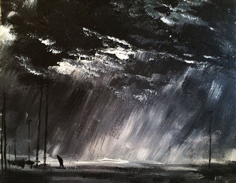 Contemporary abstract painting Dark Sky near Wigan acrylic on