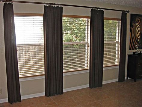Drapery panels with rod | Long curtain rods, Long curtains, Extra long curtains