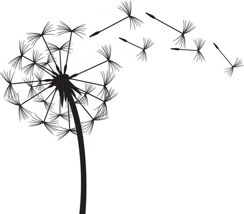 Dandelion In The Wind 3190138 Vector Art at Vecteezy