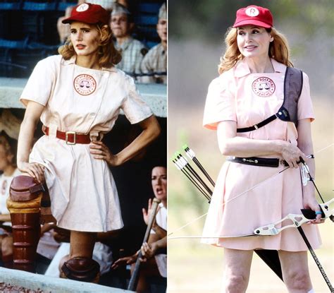 Geena Davis as Dottie Hinson in A League of Their Own | Stars Rewear Their Most Iconic Costumes ...