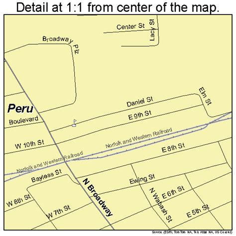 Peru Indiana Street Map 1859328