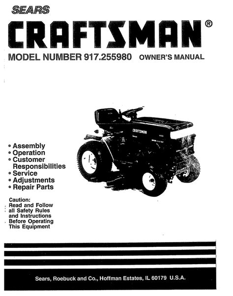 CRAFTSMAN 917.255980 OWNER'S MANUAL Pdf Download | ManualsLib