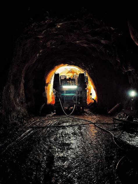 Heavy Equipment in Tunnel editorial image. Image of process - 239592705