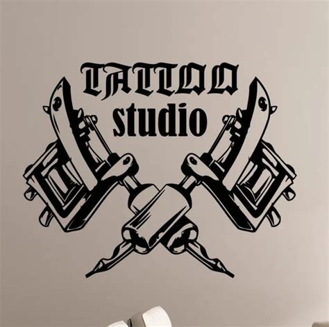 Logo Vinyl Sticker Window Art Decorations Tattoo Salon Room Decor ...