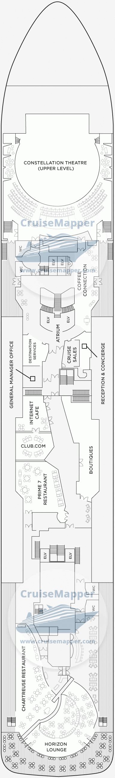 Seven Seas Voyager deck 5 plan | CruiseMapper